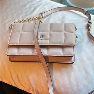 Michael Kors Light Pink Quilted Crossbody Bag